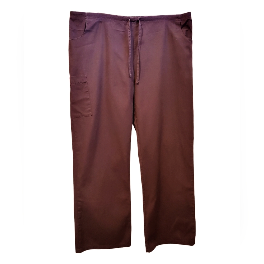 Dark brown Dickies scrub pants
